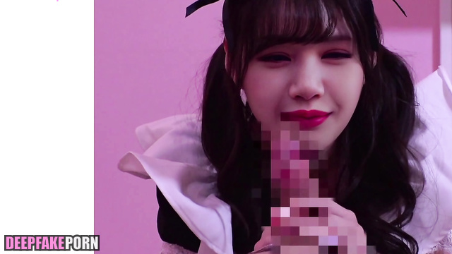 POV blowjob of a beautiful schoolgirl Lisa, fakeapp (리사 블랙핑크 가짜 앱) [PREMIUM]