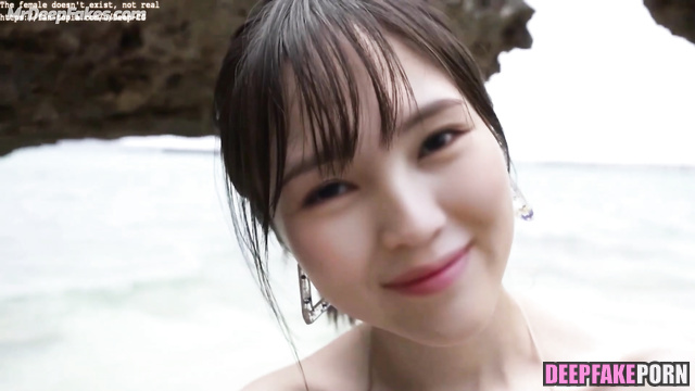 Han So-hee boobs demonstrating near the ocean / 한소희 딥페이크