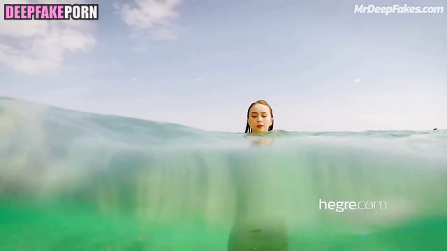 Babe likes demonstrating body under the water, ai - Fan Bingbing 范冰冰 换脸