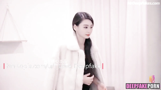 Hot, fake stewardess Fan Bingbing made blowjob before flight / 范冰冰 深度伪造