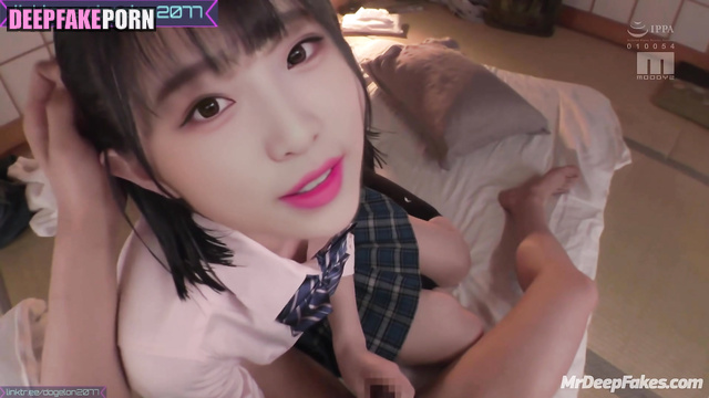 Fake k-pop babe Yena made shy blowjob - アイズワン ディープフェイク動画
