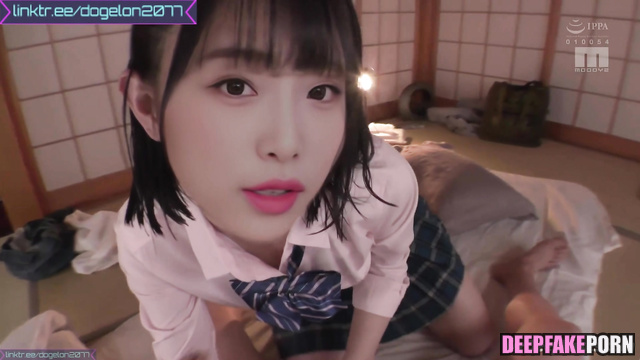 Fake k-pop babe Yena made shy blowjob - アイズワン ディープフェイク動画