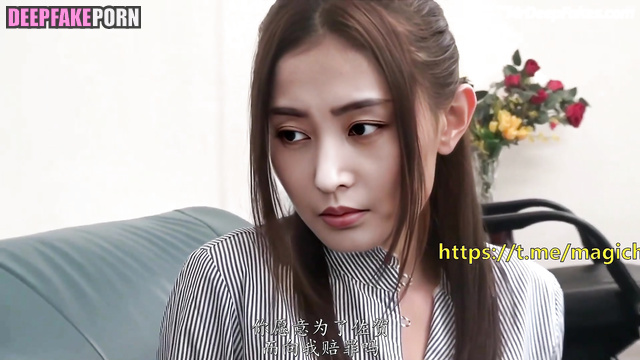 Boss forced Zhang Tian'ai show tits, fakeapp - 张天爱 假应用程序