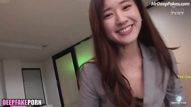 智能換臉 Deepfake office sexual games with Zhao Lusi/赵露思 doing blowjob