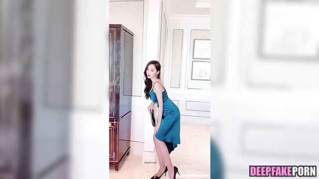 Glamour babe Yang Mi showed fans her sexy body, real fake (杨幂 人工智能场景)