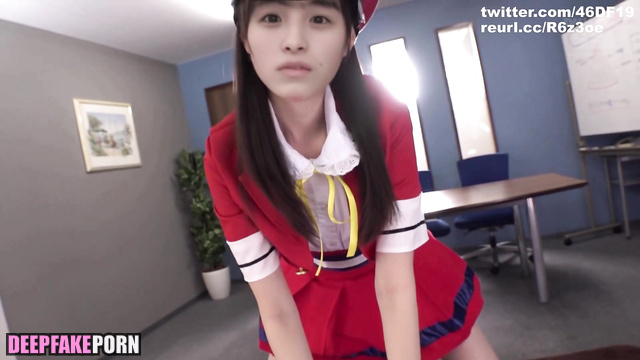 Ozono Momoko sucking cock in uniform, fakeapp - 大園桃子 乃木坂46 [PREMIUM]