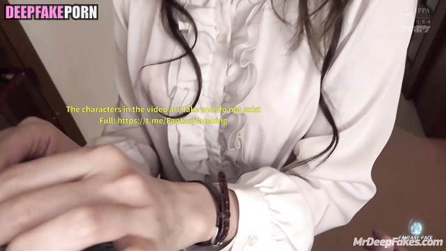 Fake Zhang Ziyi jerking off to mother's boyfriend / 章子怡 名人性爱