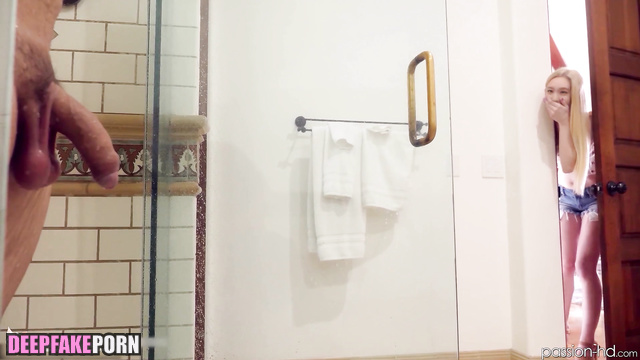 Nayeon (トゥワイス セックスシーン) celeb sex - blonde licking huge cock