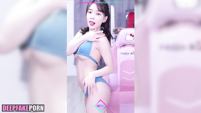 Young girl in bikini dancing on webcam - IU solo ai scene // 아이유 딥페이크 [PREMIUM]