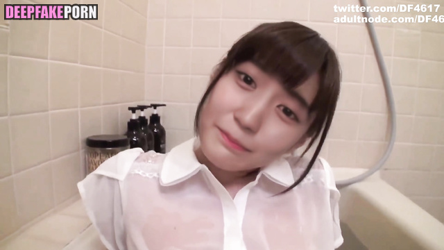 Kaki Haruka sucking cock in bathroom deepfake porn (賀喜 遥香 乃木坂46) [PREMIUM]