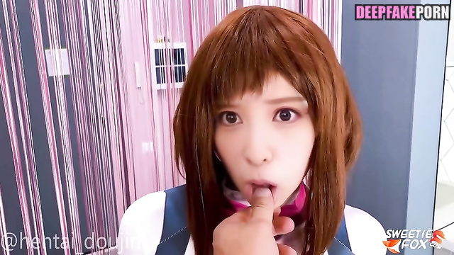 Hot fake Ayane Sakura is dressed up in costume // 佐倉 綾音 ディープフェイク