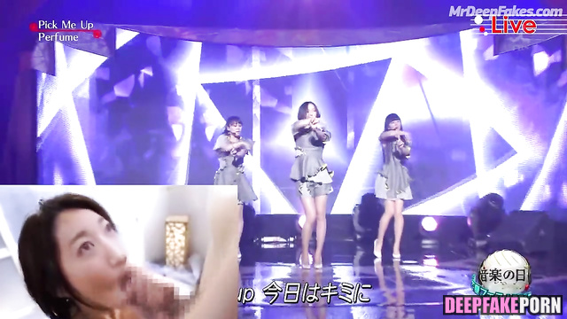 Fake Nocchi from Perfume enjoys riding on cock // のっち パフューム フェイクポルノ