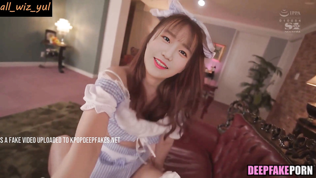 Fake Yuri [IZ*ONE | IZONE] in cute costume rides on dick = チョ・ユリ アイズワン ディープフェイク エロ
