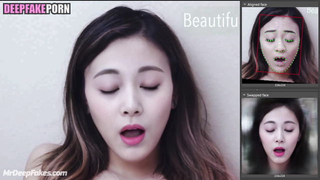 The cute face of K-pop idol Tzuyu is in front of you (トゥワイス 偽アプリ)