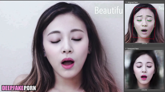 The cute face of K-pop idol Tzuyu is in front of you (トゥワイス 偽アプリ)