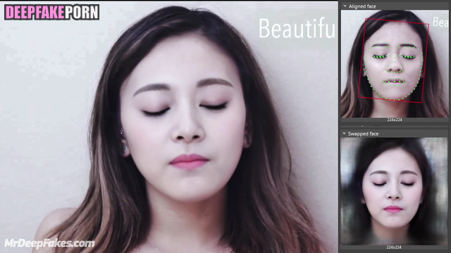 The cute face of K-pop idol Tzuyu is in front of you (トゥワイス 偽アプリ)