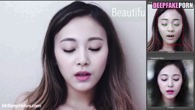 The cute face of K-pop idol Tzuyu is in front of you (トゥワイス 偽アプリ)