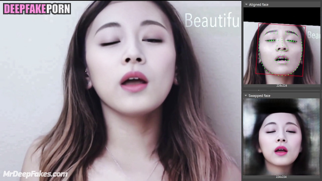 The cute face of K-pop idol Tzuyu is in front of you (トゥワイス 偽アプリ)