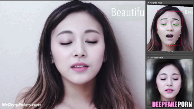 The cute face of K-pop idol Tzuyu is in front of you (トゥワイス 偽アプリ)