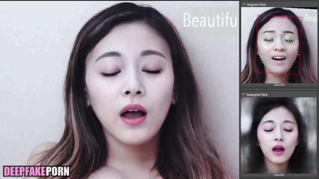 The cute face of K-pop idol Tzuyu is in front of you (トゥワイス 偽アプリ)