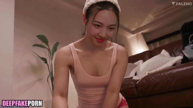 Nayeon making pov blowjob to her stepbrother, ai (トゥワイス 本物の偽物) [PREMIUM]