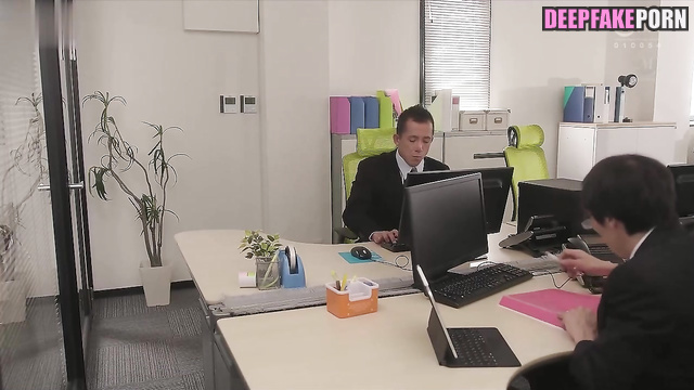 Chen Duling enjoying oral sex in the office, fakeapp // 陈都灵 名人性爱 [PREMIUM]