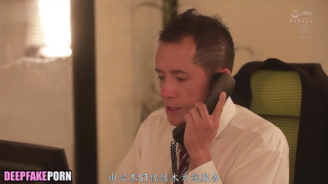 Chen Duling enjoying oral sex in the office, fakeapp // 陈都灵 名人性爱 [PREMIUM]