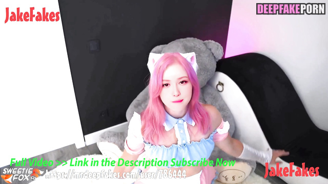 Cosplayer 로제 Rose hides butt plug under skirt BLACKPINK 블랙핑크 AI 인공 지능