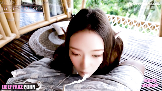 Young brunette making blowjob on holiday, fake Minju / アイズワン アダルトビデオ