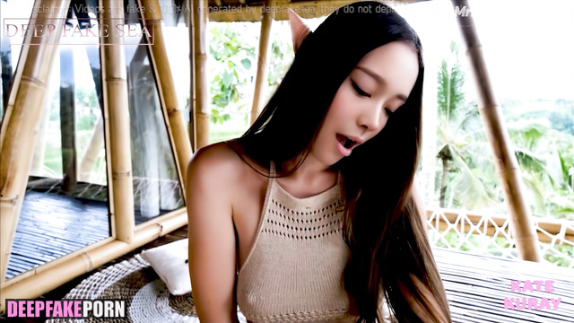 Young brunette making blowjob on holiday, fake Minju / アイズワン アダルトビデオ