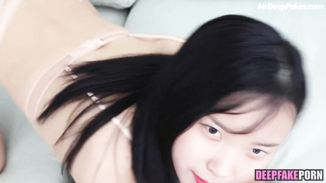 Fake IU was so pleased by his strong cock (아이유 섹스 테이프)