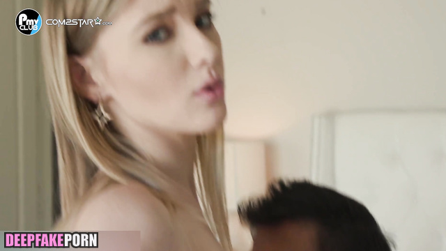 Blonde enjoying big cock in mouth, Somi (전소미 아이오아이) face swap [PREMIUM]