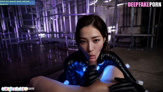 Babe in leather making gorgeous blowjob (카리나 에스파) Karina pov real fake