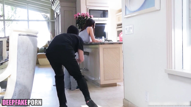 Thief came to Pokimane's house and stole her sweet pussy deepfake sex