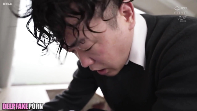 Doggystyle sex with new teacher / Kanna Hashimoto 橋本 環奈 本物の偽物 school porn