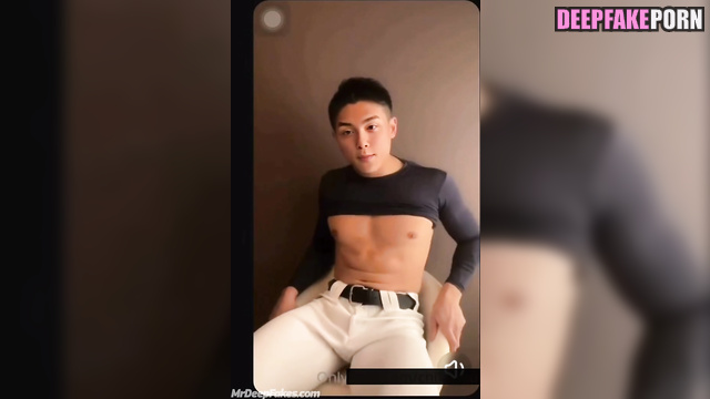 Handsome brunet jerking off with dreaming on you [吴磊 性爱场景] fake Leo Wu