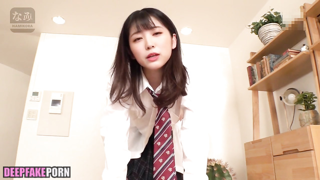 Schoolgirl getting fingering in black socks, ai Nako Yabuki (矢吹奈子 本物の偽物)