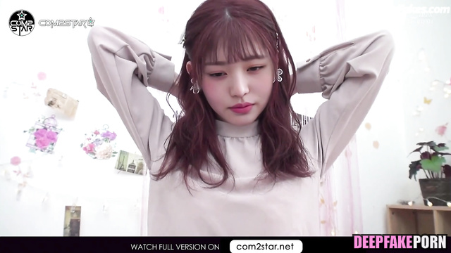 Friend touching her cute small tits, Wonyoung adult video / アイヴ セックスシーン