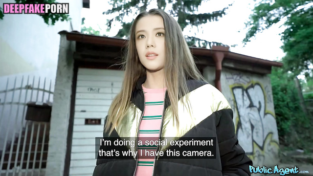 Brunette earns money with a street blowjobs / Jisoo real fake 지수 블랙핑크 [PREMIUM]