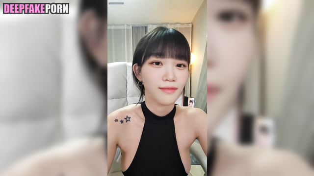 Cute flirt on webcam turned into virtual sex, ai Chaewon アイズワン 本物の偽物 [PREMIUM]