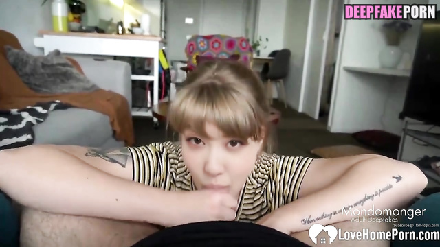 (로제 블랙핑크) blonde sucking a cock after dinner / Rose pov sex scene [PREMIUM]