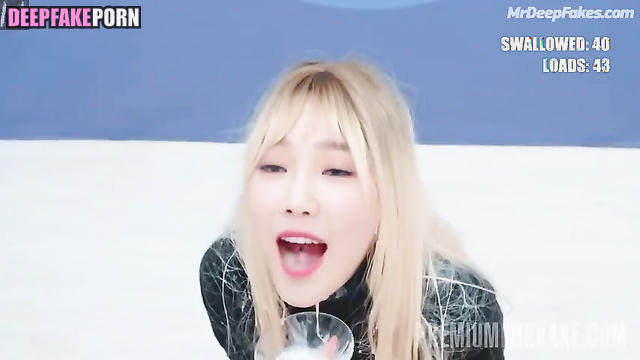 All she wants is to drink a cum // 少女時代 ディープフェイクビデオ Taeyeon face swap