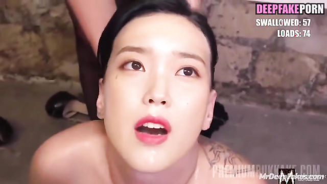 Her pretty red lips were cumed to the fullest / IU (아이유 섹스 테이프) fakeapp