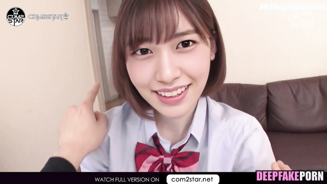 Schoolgirl playing with tongue her teacher / アイズワン 本物の偽物 Yujin fakeapp