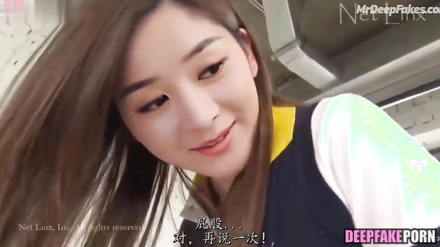 Zhao Liying thinks about the hardest 性别 sex while jumping on dildo 赵丽颖