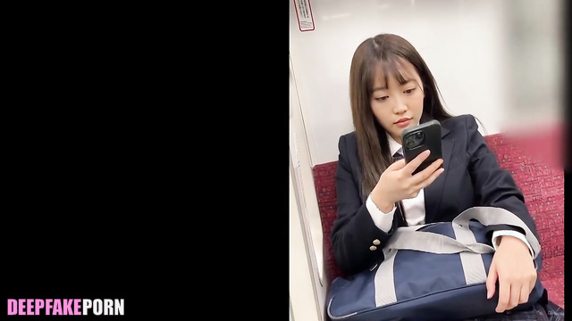 Schoolgirl Mio Imada (今田 美桜 本物の偽物) got sex experience after fainting, ai