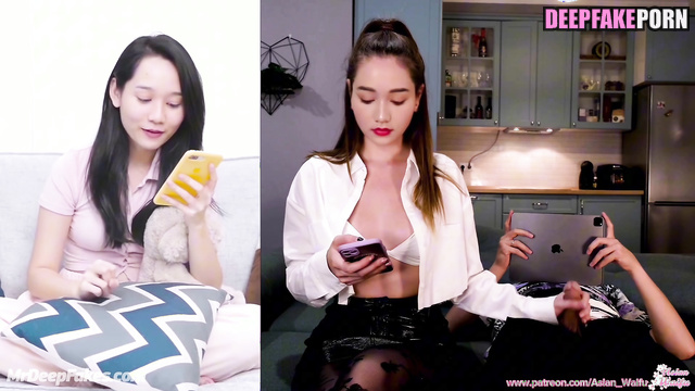 She gets distracted by phone during masturbation / Truc Anh real fake
