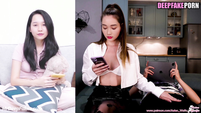 She gets distracted by phone during masturbation / Truc Anh real fake