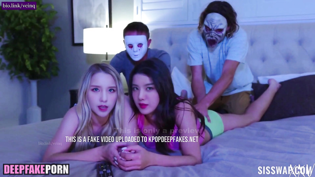Korean idols Heejin and Eunbi - AI orgy [희진 이달의 소녀 권은비 아이즈원 가짜 포르노]