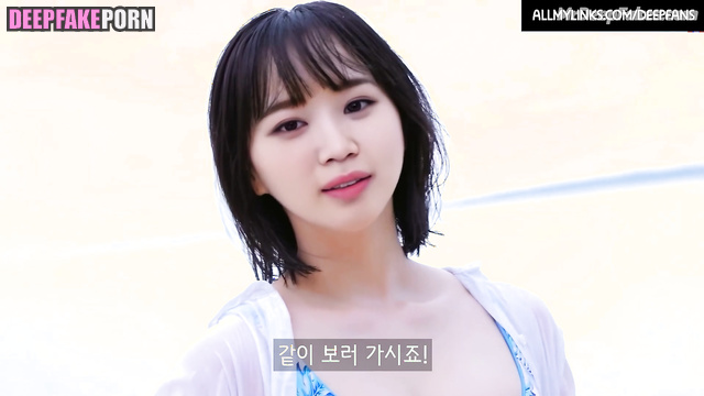 アイズワン セックスシーン brunette wants you near the ocean / Chaewon face swap